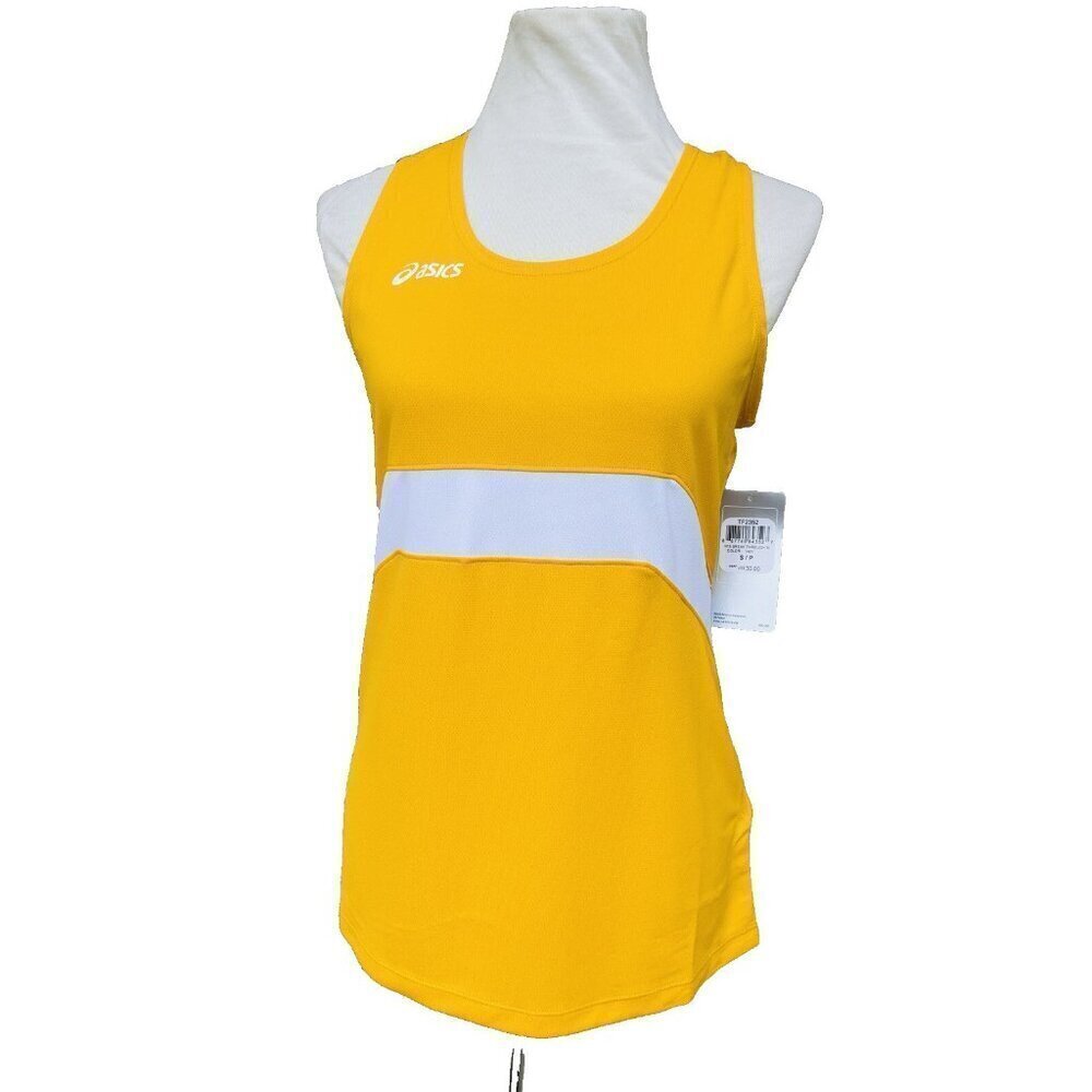 ASICS Women's Break Through Singlet Gold White Size S - Picture 10 of 11
